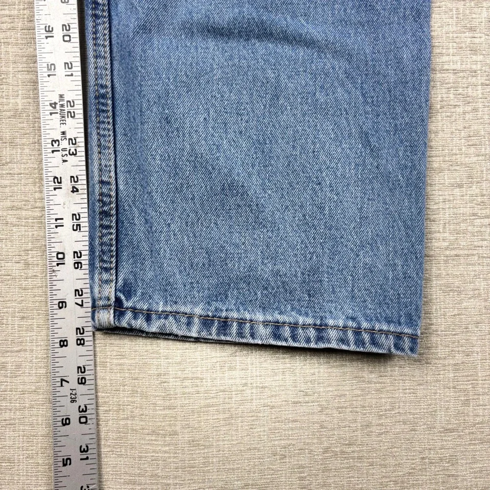Levis 505 Mens 38x29 Light Distress Jeans Thigh Fade ** Vintage Style ** Denim